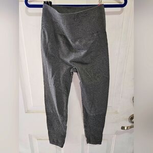 Gray Textured Leggings